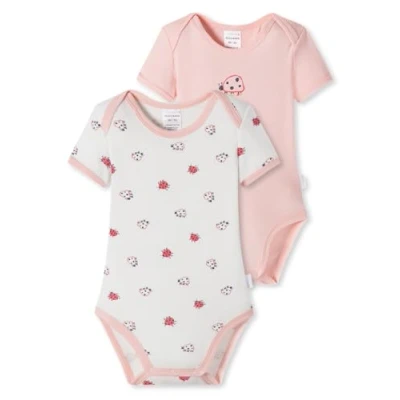 Abbildung von Schiesser 2PACK Natural LOVE Body für Kinder, Größe: 68, Rosa weiß