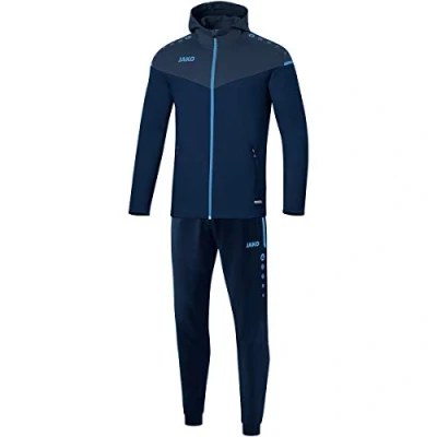 Abbildung von Jako Herren Trainingsanzug Polyester Champ 2.0 mit Kapuze, Marine/Darkblue/Skyblue, 4XL, M9420