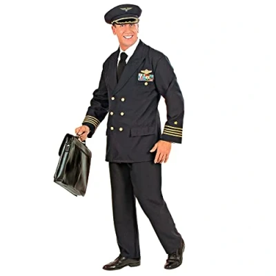 Abbildung von Widmann Erwachsenenkostüm Pilot, Navy, M
