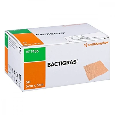 Abbildung von Bactigras Antiseptische Paraffingaze 5x5 Cm 50 St