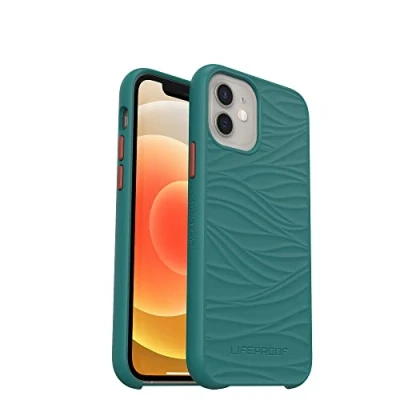 Abbildung von LifeProof Wake Hülle für iPhone 12 mini, stoßfest, Sturzschutz bis 2 Meter, schlanke schützende Hülle, Nachhaltig hergestellt aus recyceltem Ozeanplastik, Blaugrün