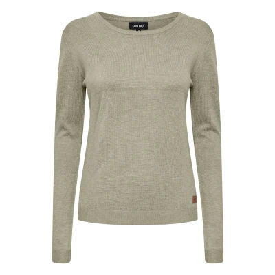 Abbildung von Oxmo Oxedda Strickpullover, Damen, Größe: Large, Seagrass melange
