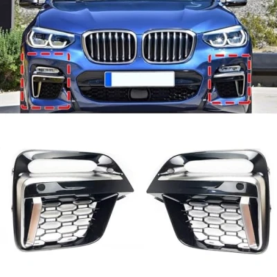 Abbildung von 2 Stücke Auto Nebelscheinwerfer Abdeckung Für Frontstoßstange Grille BMW X3 G01 X4 G02 2018 2019 2020 2021, Lampenabdeckung Kühlergrill Zubehör
