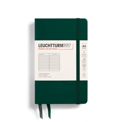 Abbildung von LEUCHTTURM1917 370299 Notizbuch Pocket (A6), Hardcover, 187 nummerierte Seiten, Forest Green, Liniert