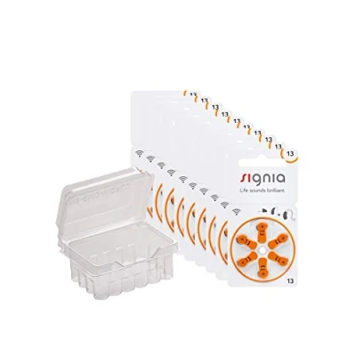 Abbildung von wns emg world Big Box Pack Siemens Signia Typ 13 Hörgerätebatterie Zinc Air PR48 ZL2, 60 Stück