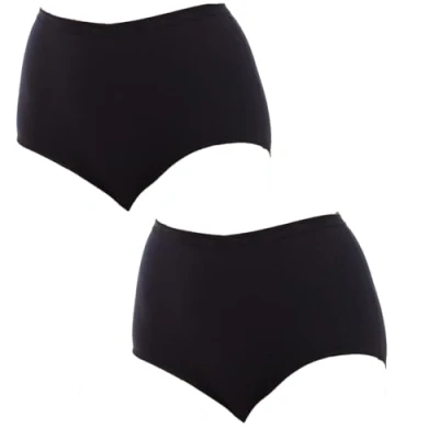 Abbildung von Playtex Slip für Damen, Maxi, Bio Baumwolle, Ultra Comfort x2 Schwarz L