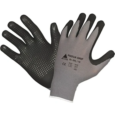 Abbildung von Hase Safety Gloves Arbeitshandschuhe Padua Grip (Packung, 10 St., Montagehandschuh aus Nylon/Nitrilschaum, VPE= Paar, Gr 6 11) Atmungsaktiv, starker