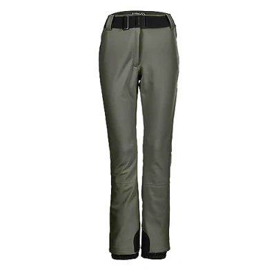 Abbildung von killtec Damen Skihose/Softshell Hose mit Schneefang und Gürtel KSW 221 WMN SKI SFTSHLL PNTS, Oliv, 44, 37328 000