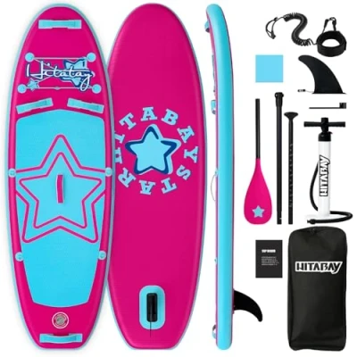 Abbildung von Stand Up Paddle Board im Set für Jugendliche &amp; Kinder SUP inkl. Komplettes Zubehör, 75kg/80kg Kids Aufblasbar