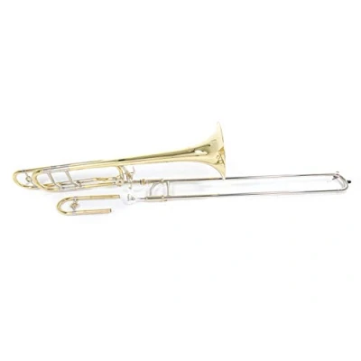 Abbildung von Roy Benson Bb/F(Gb) Tenorposaune TT 227F (8&quot;&quot; Messing Schallstück, 12,7 mm Bohrung, Neusilber Züge, mit einzigartigem Quart oder Terzventil, für versierte Musiker und Kinder gleichermaßen)