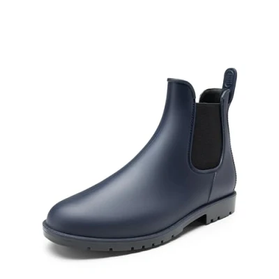 Abbildung von DREAM PAIRS Gummistiefel Herren Halbhoch Chelsea Boots Arbeitsschuhe wasserdichte Stiefel,Size 42,Blau,SDRB2401M E