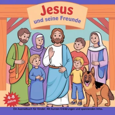 Abbildung von Jesus und seine Freunde Ausmalbuch für Kinder zwischen 4 8 Jahren: mit kurzen Erklärungen spannenden Infos