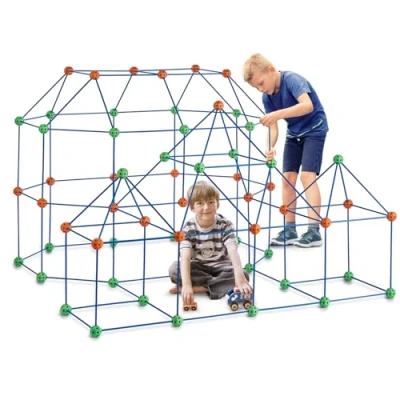 Abbildung von VEVOR 180tlg Kinder Bauen Konstruktionsspielzeug Fort Bausatz STEM Spielzeug