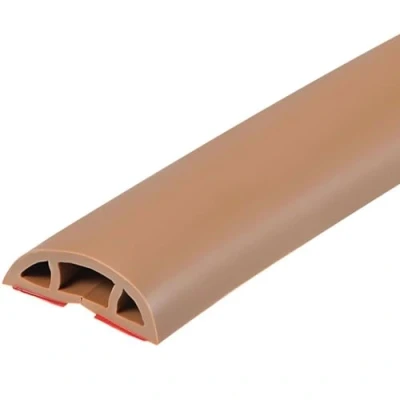 Abbildung von Boden Kabelabdeckung PVC, Fussboden Kabelkanal Selbstklebend, Braun Kabelschutz (Color : Light Brown, S 1m)
