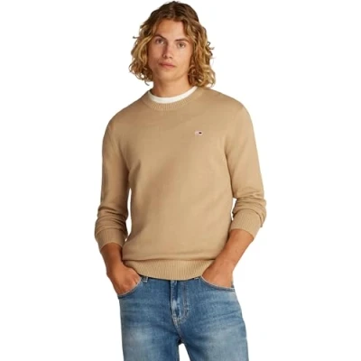 Abbildung von Tommy Jeans Essential Light Sweater Strickpullover, Herren, Größe: 44, Relic tan