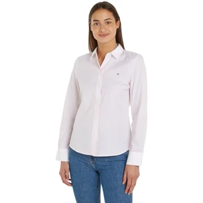 Abbildung von Tommy Hilfiger Hemdbluse, mit Markenlabel