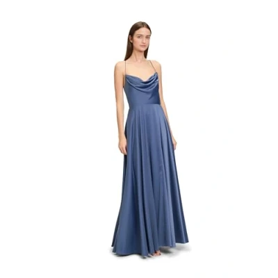Abbildung von Vera Mont Damen Abendkleid mit Wasserfallausschnitt Blue Stone,40