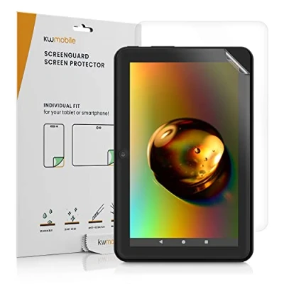 Abbildung von kwmobile 2X Tablet Schutzfolie kompatibel mit Amazon Fire 7 7&quot; (2022) Folie Full Screen Protector Displayfolie entspiegelt