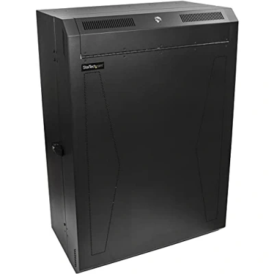 Abbildung von StarTech.com 8HE 19 Zoll Vertikales Wand Serverschrank/Rack Niedriges Profil (38cm) 76,2cm tiefes, abschließbares Netzwerkschrank für Patch Panel/Switch/Router/IT/Daten vormontiert (RK830WALVS)