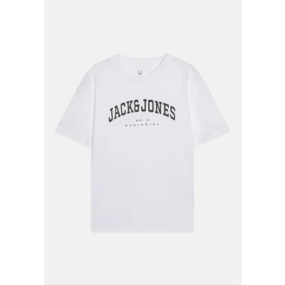 Abbildung von Jack &amp; Jones Junior Jjecaleb Varsity TEE O NECK Tshirt print für Kinder, Größe: 176, White