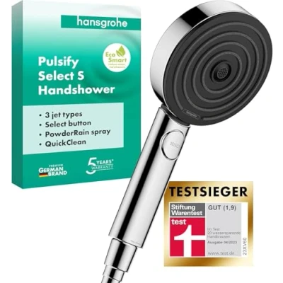 Abbildung von hansgrohe Handbrause &quot;Pulsify Select S&quot;, 10,5cm, 3 Strahlarten Relaxation wassersparend