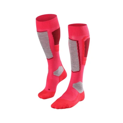 Abbildung von FALKE Damen Skisocken SK4 Advanced W Kh Wolle Funktionsmaterial warm dünn 1 Paar, Rot Rose 8680 O, 39 40