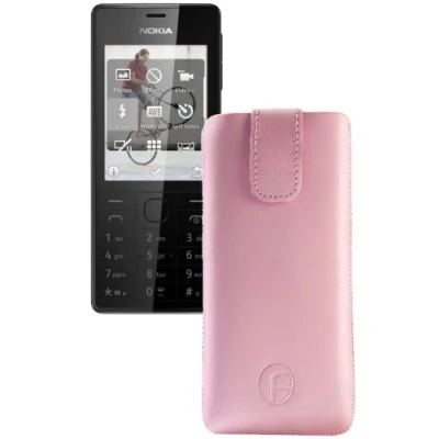 Abbildung von Original Favory Etui Tasche für / Nokia 515 Leder Handytasche Ledertasche Schutzhülle Case Hülle Lasche mit Rückzugfunktion* in Rosa
