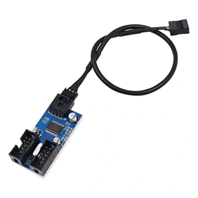 Abbildung von WANGCL 9pin USB 2.0 Header Splitter 1 to 2 Extension Hub Adapter Port Multiplier