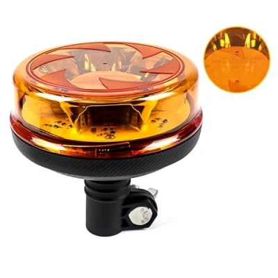 Abbildung von Yinaolan LED Bernstein Warnleuchte, 16 LEDs 12/24 V orangefarbene Blinklampe, 4 Blitze und 2 Drehmuster für landwirtschaftliche Maschinen, Nutzfahrzeuge, Schulbusse, Traktorbagger, LKW