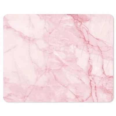 Abbildung von younikat Mauspad Marmor Look I 24 x19 cm Mousepad in Standard Größe, rutschfest schlicht modern Stein Optik Granit rosa weiß dv_672