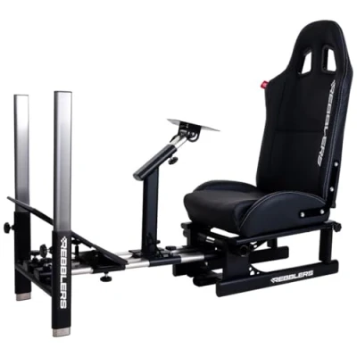 Abbildung von REBBLERS PRO SIM Racing Cockpit schneller wechses von Formula oder GT Position inkl. Bodenmatte Mit Allen Lenkrädern und Pedalen kompatibel Für PC &amp; Konsole
