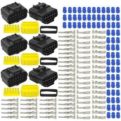 Abbildung von WMYCONGCONG 3 Kits 12 Pin Way Waterproof Electrical Connector Plug for Car Automotive (12 Pin)