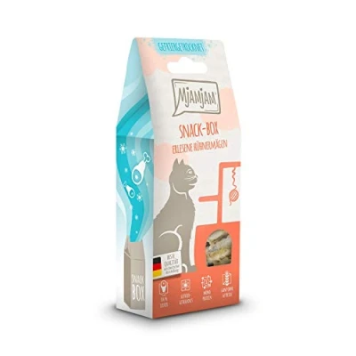 Abbildung von MjAMjAM Premium Katzensnack Snackbox erlesene Hühnermägen, 1er Pack (1 x 35 g), naturbelassen ganz ohne synthetische Konservierungsstoffe