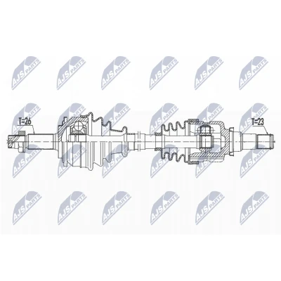 Abbildung von NTY NPW TY 163 Antriebswelle Vorderachse links 655 85 TOYOTA: Yaris III Schrägheck