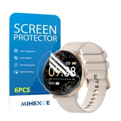Abbildung von MIHENCE Schutzfolie für S61 Smartwatch 1,39, TPU HD Displayschutzfolie Kompatibel DekeFit / AKUMAKA 1,39&#039;&#039; [ 6 Stück ]
