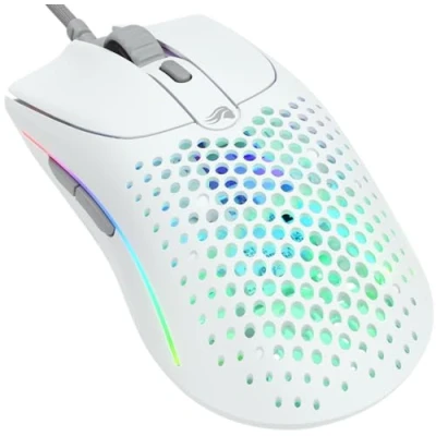 Abbildung von Glorious Gaming Model O 2 Wired Mouse ultraleichte 59 g, FPS, 26.000 DPI, Motion Sync, auf 80 Mio. Klicks ausgelegte Schalter, 6 programmierbare Tasten, beidhändig, RGB, PTFE Füße Weiß