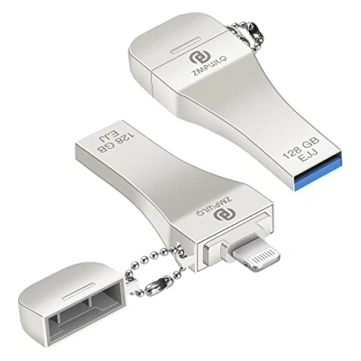 Abbildung von MFi zertifizierter 128GB USB Stick für iPhone iOS Flash Laufwerk Foto Memory Speicher Lightning Speichererweiterung Backup iPhone/iPad/PC