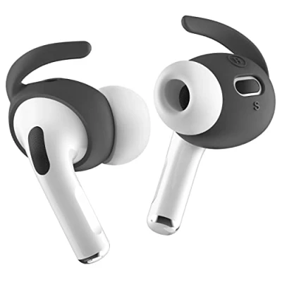 Abbildung von elago [4 Paar] Ohrabdeckungen Kompatibel mit AirPods Pro 2. Generation Bequemer und Sicherer Sitz, Verbesserte Klangqualität, (Dunkelgrau)