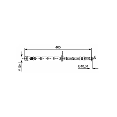 Abbildung von BOSCH 1 987 481 524 Bremsschläuche 393 M10x1 FORD: FIESTA 6