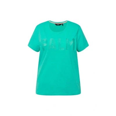 Abbildung von Ulla Popken Short Sleeve TEE Tshirt print, Damen, Größe: 46/48, Turquoise green