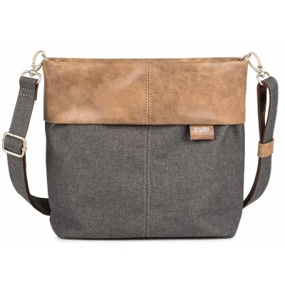 Abbildung von ZWEI Umhängetasche Olli OT8 graphit graue Canvas Handtasche