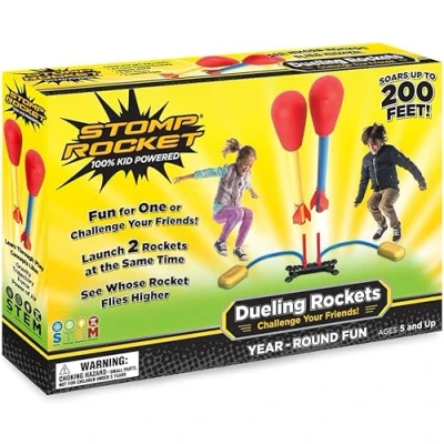 Abbildung von Stomp Rocket Spiel, Luftdruckraketen Outdoorspiel Dueling