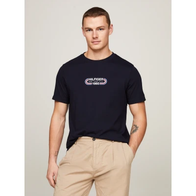 Abbildung von Tommy Hilfiger Track Graphic TEE Tshirt print, Herren, Größe: Medium, Desert sky