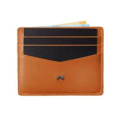 Abbildung von Gentlemen&#039;s Kartenetui Kreditkartenetui mit Mittelfach &amp; RFID Schutz Slim Wallet Herren, Schein und Münzfach Herren Geldbeutel Fach für AirTag