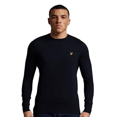 Abbildung von Lyle &amp; Scott CREW NECK Strickpullover, Herren, Größe: Small, Dark navy