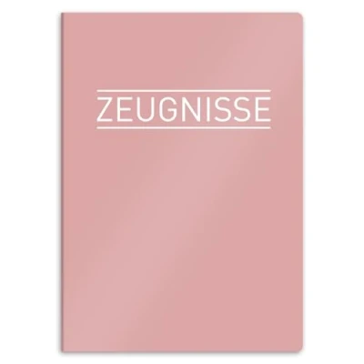 Abbildung von itenga Organisationsmappe Zeugnismappe A4 Kunststoff Sichtbuch pastellrosa