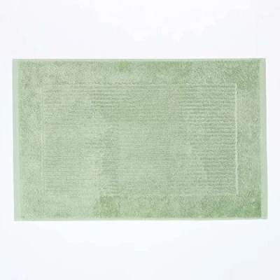 Abbildung von Homescapes Frottee Badvorleger Imperial 50 x 80 cm lindgrün, Duschvorleger aus 100% Baumwolle in Hotel Qualität