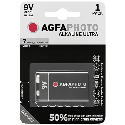 Abbildung von AgfaPhoto Batterie Alkaline Ultra 9V 6LR61 E Block 1 Stück