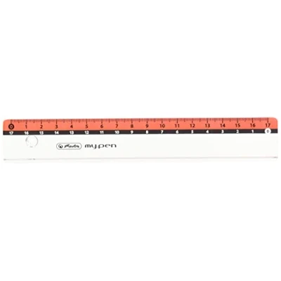 Abbildung von Herlitz 11367984 Lineal my.pen, 17 cm, Kunststoff, farbig sortiert (keine Farbauswahl möglich!), 1 Stück