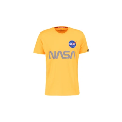 Abbildung von Alpha Industries Herren NASA Reflective T Shirt, Orange, M